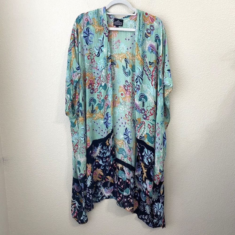 Angie Kimono Wrap Cardigan Womens One Size Floral Paisley Printed - Picture 3 of 7
